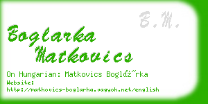 boglarka matkovics business card